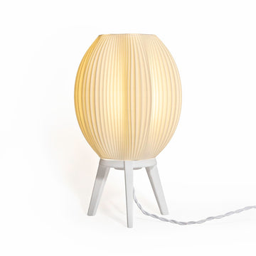 Wavy Modern Contemporary Plant-Based PLA 3D Printed Dimmable LED Table Lamp - JONATHAN Y